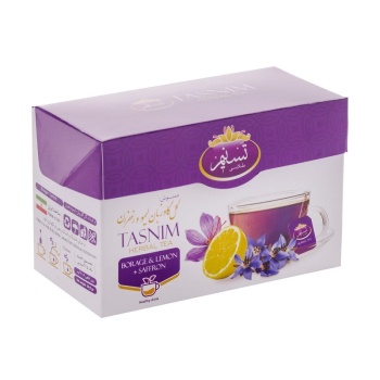  کیسه ای گل گاو زبان لیمو و زعفران تسنیم طلایی بسته 20 عددی6333e0e49da9a33350